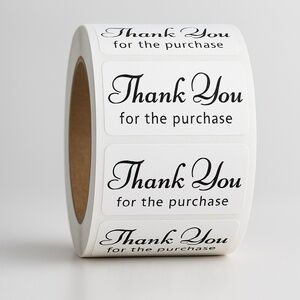Thank You Sticker Roll 100 Elegant thank You for the Purchase Labels